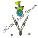 Cheep Colored Moti Mala Set with Resham paag
