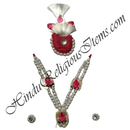 Cheep Colored Moti Mala Set with Resham paag