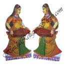 Thick Wood Gopi And Gwal Cut Out Set