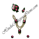 Cheep with Colored Moti Mala Set