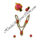 Cheep with Colored Moti Mala Set