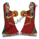 Thick Wood Gopi And Gwal Cut Out Set