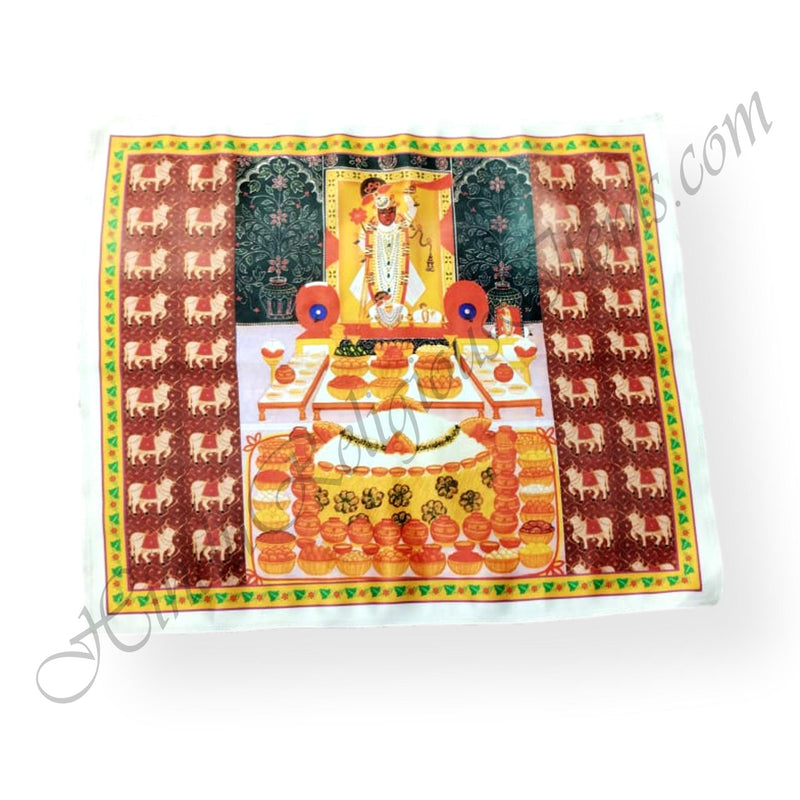 High Quality Satin Printed Pichwai (Backdrop)-7 Swarup Annakut