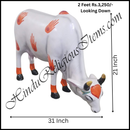 White Chhapa Wali Gaay (Cow) Animal Fiber Swarup / Khilona (Copy)