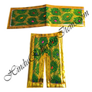 Lalan Brocade Morpankh Design With Multi-Colour Dots Chira Vastra With Golden Lace