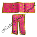 Lalan Brocade Flower Design With Multi-Colour Dots Chira Vastra With Golden Lace