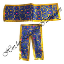 Lalan Brocade Flower Design With Multi-Colour Dots Chira Vastra With Golden Lace