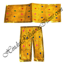 Lalan Brocade Flower Design With Multi-Colour Dots Chira Vastra With Golden Lace