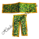 Lalan Brocade Flower Design With Multi-Colour Dots Chira Vastra With Golden Lace