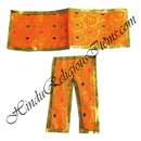 Lalan Brocade Flower Design With Multi-Colour Dots Chira Vastra With Golden Lace