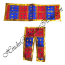 Lalan Brocade Ek Dhari Bandhani Chira Vastra With Golden Lace