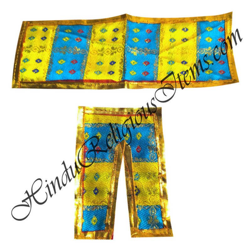 Lalan Brocade Ek Dhari Bandhani Chira Vastra With Golden Lace
