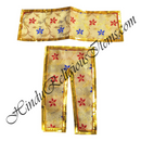 Lalan Brocade Jhari With Flower Design Chira Vastra With Golden Lace