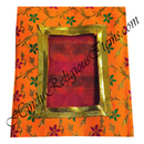 Chitraji Brocade Jhari Vastra With Flower Design With Golden Lace