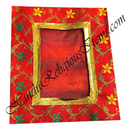 Chitraji Brocade Jhari Vastra With Flower Design With Golden Lace