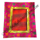 Chitraji Brocade Jhari Vastra With Flower Design With Golden Lace