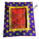 Chitraji Brocade Jhari Vastra With Multi-Colour Dots Design With Golden Lace