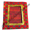 Chitraji Brocade Jhari Vastra With Multi-Colour Dots Design With Golden Lace