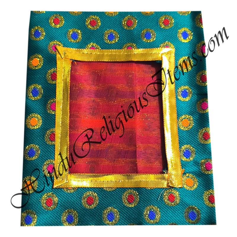 Chitraji Brocade Jhari Vastra With Multi-Colour Dots Design With Golden Lace