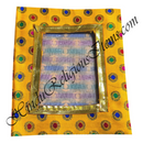 Chitraji Brocade Jhari Vastra With Multi-Colour Dots Design With Golden Lace