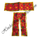 Lalan Brocade Jhari With Flower Design Chira Vastra With Golden Lace