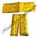 Lalan Brocade Morpankh Design With Multi-Colour Dots Chira Vastra With Golden Lace