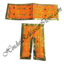 Lalan Brocade Morpankh Design With Multi-Colour Dots Chira Vastra With Golden Lace