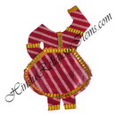 Chitraji Cotton Leheriya Choli Ang Vastra With Golden Lace