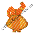 Chitraji Cotton Leheriya Choli Ang Vastra With Golden Lace