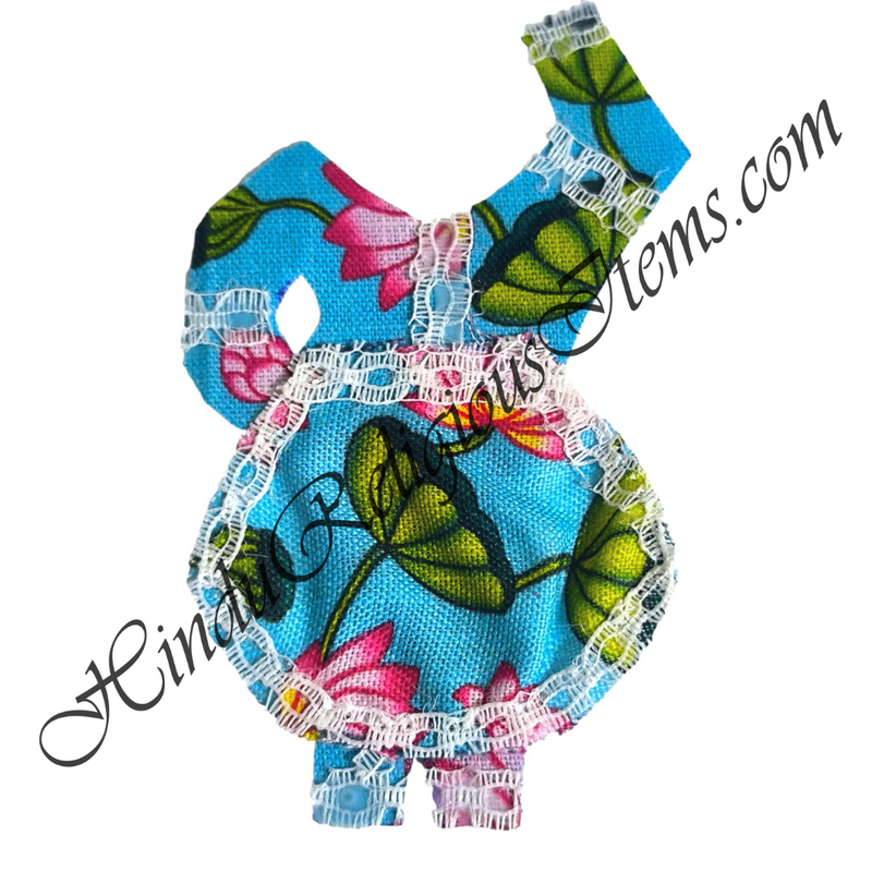 Chitraji Cotton Kamal Print Choli Ang Vastra With Net Lace