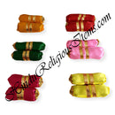 Round Satin Takiya With Golden Lace