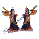 Thick Wood Gopi And Gwal Cut Out Set