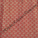 Brocade Golden Jhari Feather Print Fabric/ Kapad [BGJFP]