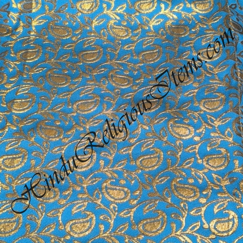 Brocade Golden Jhari Mango With Vel Design Fabric/ Kapad [BGJMVD]