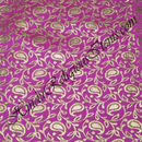 Brocade Golden Jhari Mango With Vel Design Fabric/ Kapad [BGJMVD]