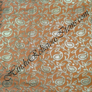 Brocade Golden Jhari Mango With Vel Design Fabric/ Kapad [BGJMVD]