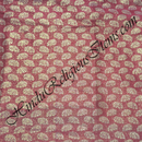 Brocade Golden Jhari Feather Print Fabric/ Kapad [BGJFP]