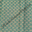Brocade Golden Jhari Feather Print Fabric/ Kapad [BGJFP]