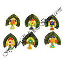 Multi-Coloured Moti Jardoshi Mukut With Father And Moti