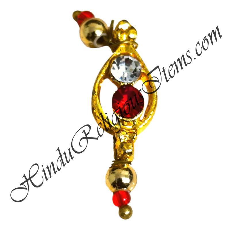 Golden Metal Nakhvesar With Nang And Moti Latkan 233