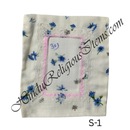 Small Chitraji White Cheent Cotton Vastra With Net Lace