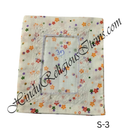 Small Chitraji White Cheent Cotton Vastra With Net Lace