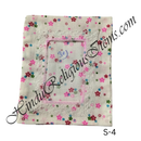 Small Chitraji White Cheent Cotton Vastra With Net Lace