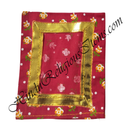 Small Chitraji Cheent Cotton Vastra With Golden Lace