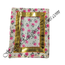 Small Chitraji Cheent Cotton Vastra With Golden Lace