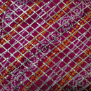 Satin Bandhni With Golden Lace Gota Paati Criss Cross Work Fabric / Kapad(SBGXX)