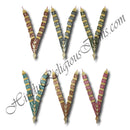 Coloured and Gold Moti Four Layer Medium Size Gadi Mala/haar