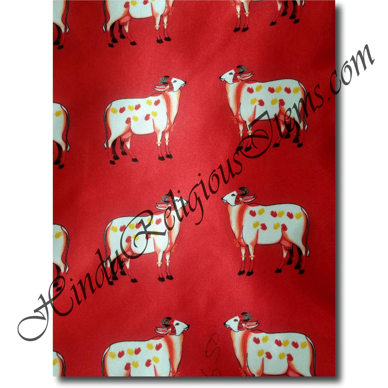 High Quality Satin Silk Super Fine Cow Print Fabric/ Kapad [SSC]