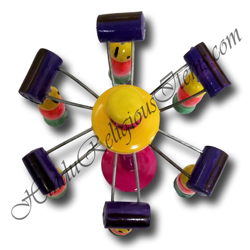 Fancy Wooden Painted Chakdol Toy
