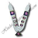 High Quality Gadi Mala (Haar) Made Of White Moti With Chhep Padak and Pendant  (M-60)